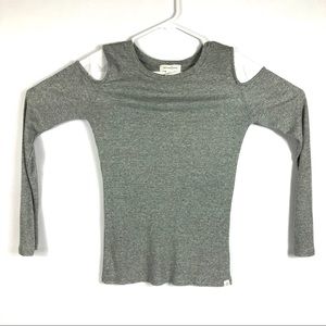 TREASURE & BOND Long Sleeve Cold Shoulder Top